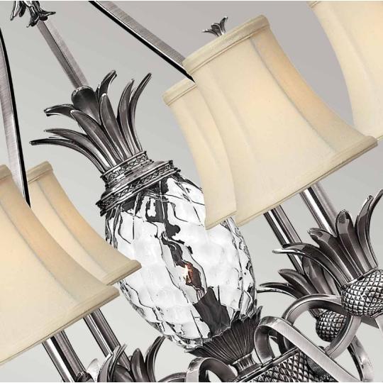 strieborna luster krystal obciansky stredomorsky osvetlenie ananas lampa cottage stredomorsky kalifornia americky anglicky 3.jpg